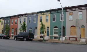 Work continues on a block in southeast Baltimore City using State Revitalization funding.