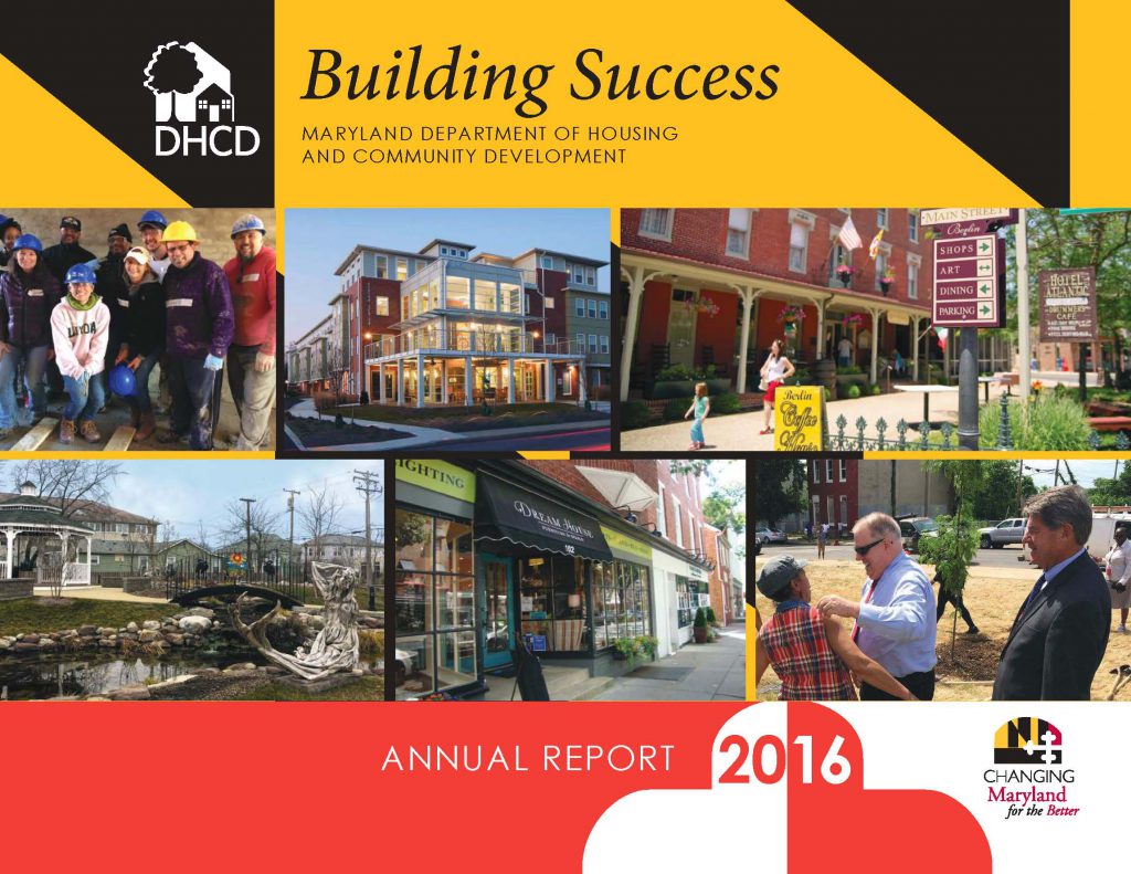 DHCD FY2016 Annual Report Cover