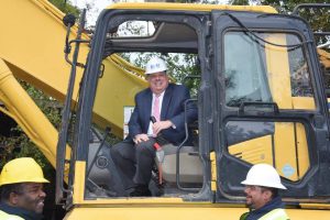 Governor Larry Hogan personally kicked off the demolition of Walbrook Mill as part of a Project C.O.R.E. celebration in Baltimore.