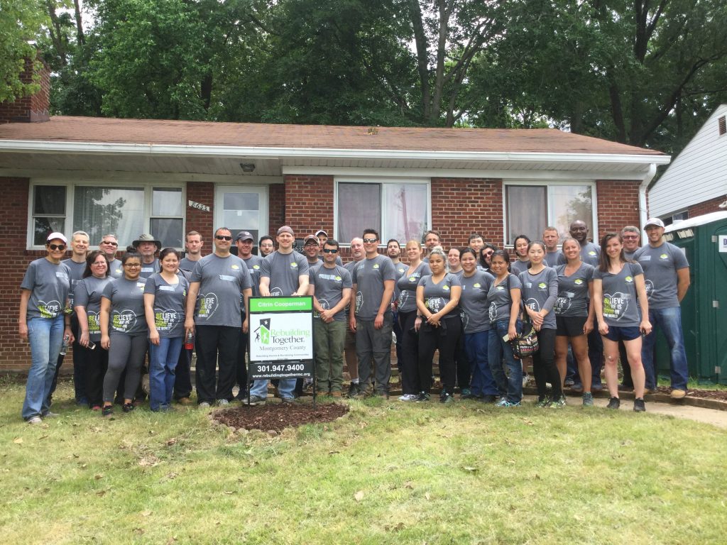 Rebuilding Together Montgomery County utilizes GIVE Maryland donations to work with community partners to provides low-income homeowners with no-cost home repairs, energy efficiency upgrades, and accessibility modifications.