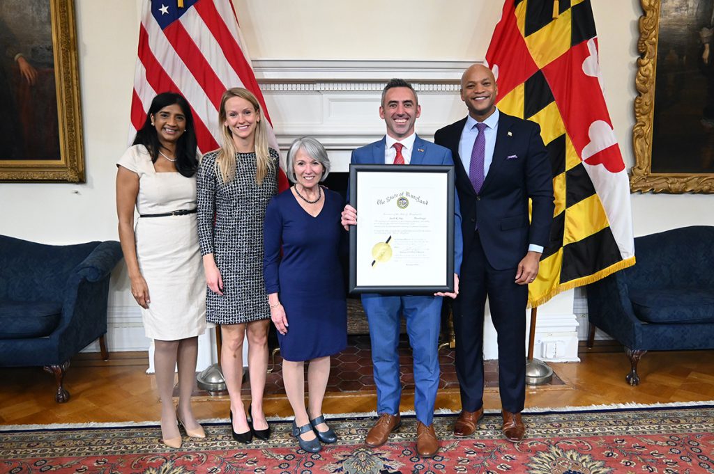 Governor Wes Moore swears in Jake Day as the Secretary of Maryland Department of Housing and Community Development