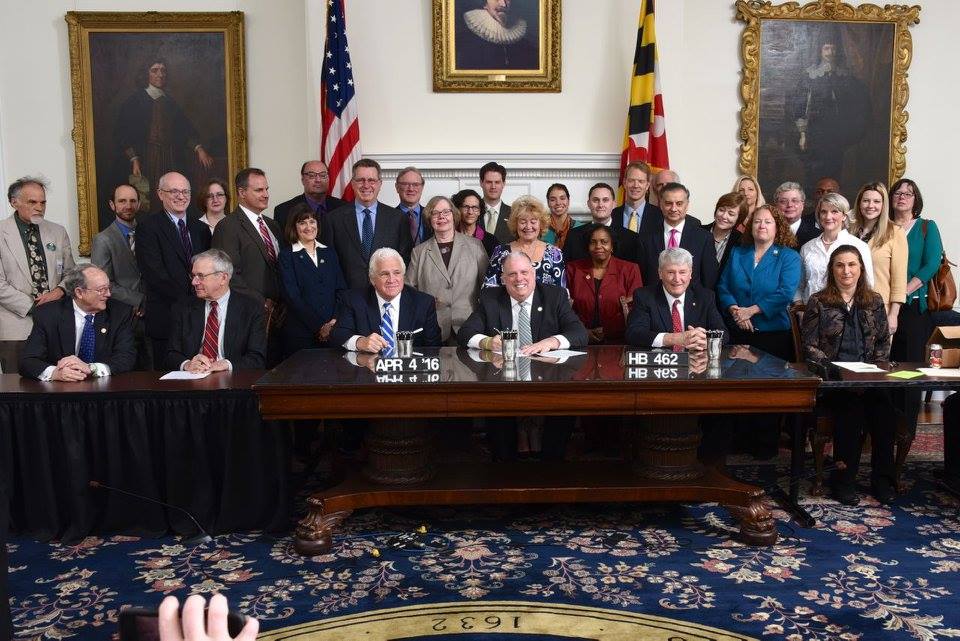 photo of the bill signing 