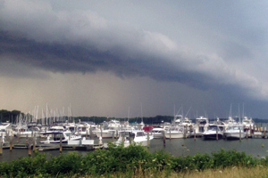 Storm approaching Selby Bay; by Tracy Sweeney