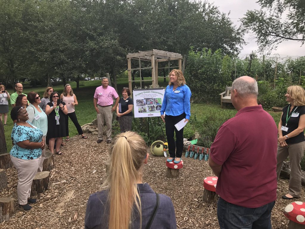 Maryland Natural Resources Deputy Secretary Joanne Throwe discusses Project Green Clasrooms' focus on outdoor activities and learning.