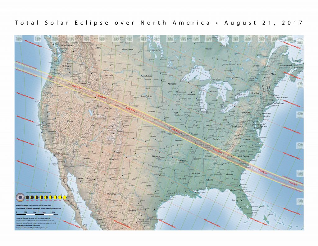 Map of Total Solar Eclipse over