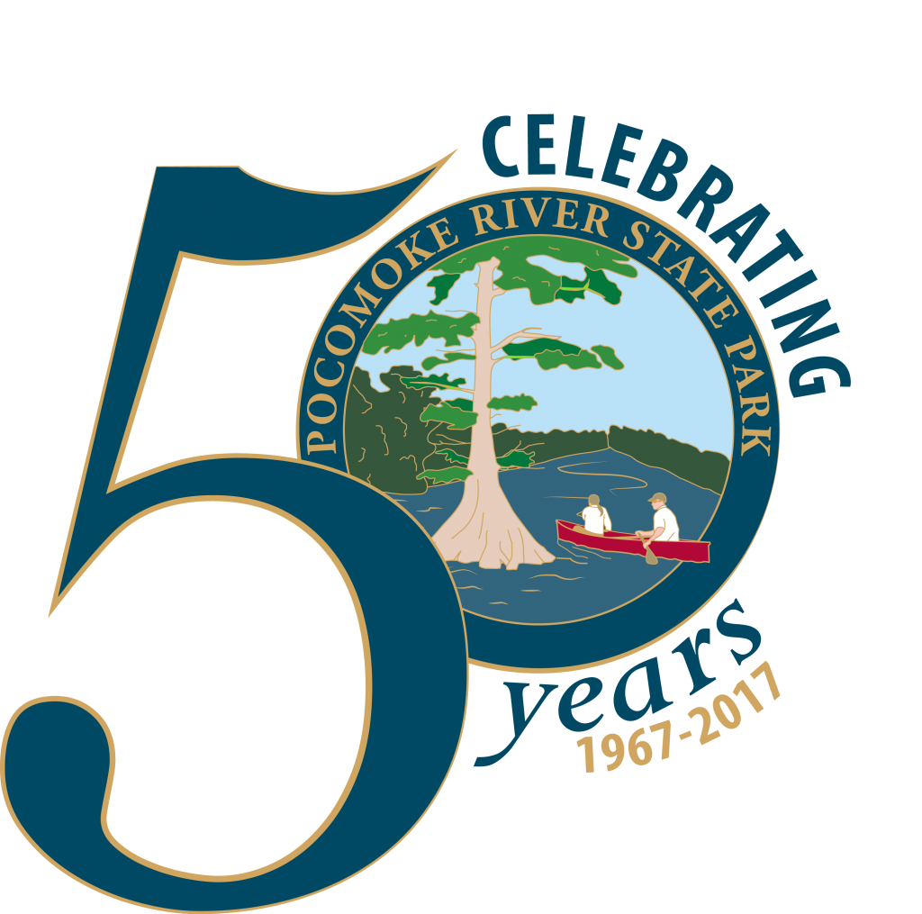 Logo for Pocomoke River State Park's Fiftieth Anniversary