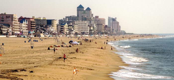 Photo of beach with hotels in background