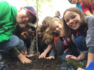 Children Planting Tree