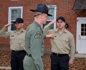 Photo of recruits saluting