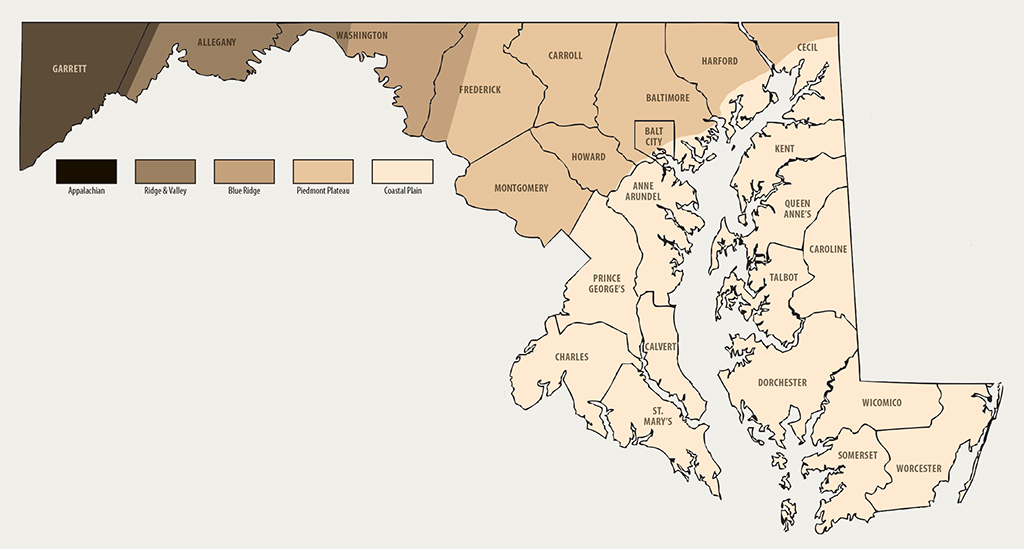 Map of Maryland provinces