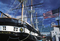 The USS Constellation in Baltimore's Inner Harbor
