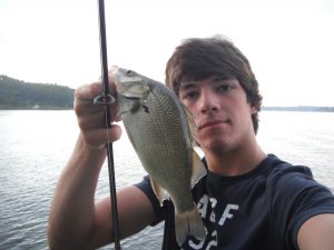Photo of man with white perch