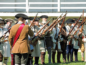 Photo of Frederick county Militia Reenactors at Fort Frederick State Park