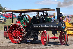 Photo of tractor with steam engine