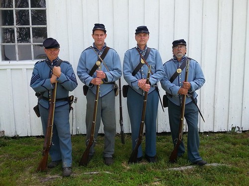 Reenactors at Time Line Weekend at Point Lookout State Park