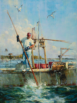 Podgin for Oysters, a Nancy Tankersley Waterfowl Painting