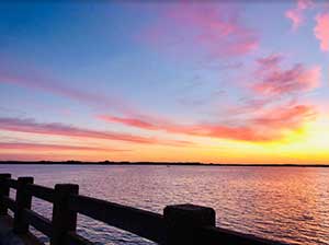 Sunset from the pier overlooking the Choptank River