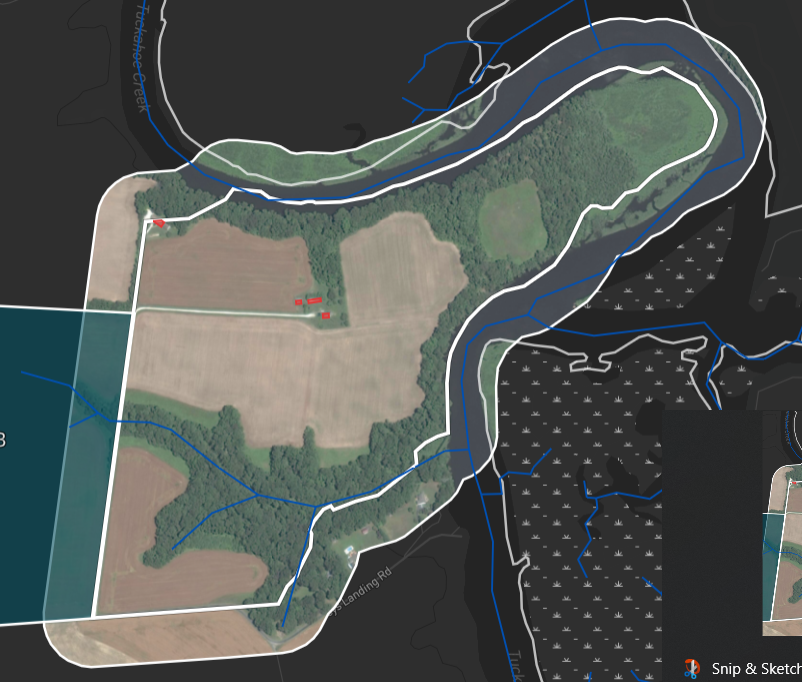 Image of a Maryland Environmental Trust easement property in Upstream Tech’s Lens system