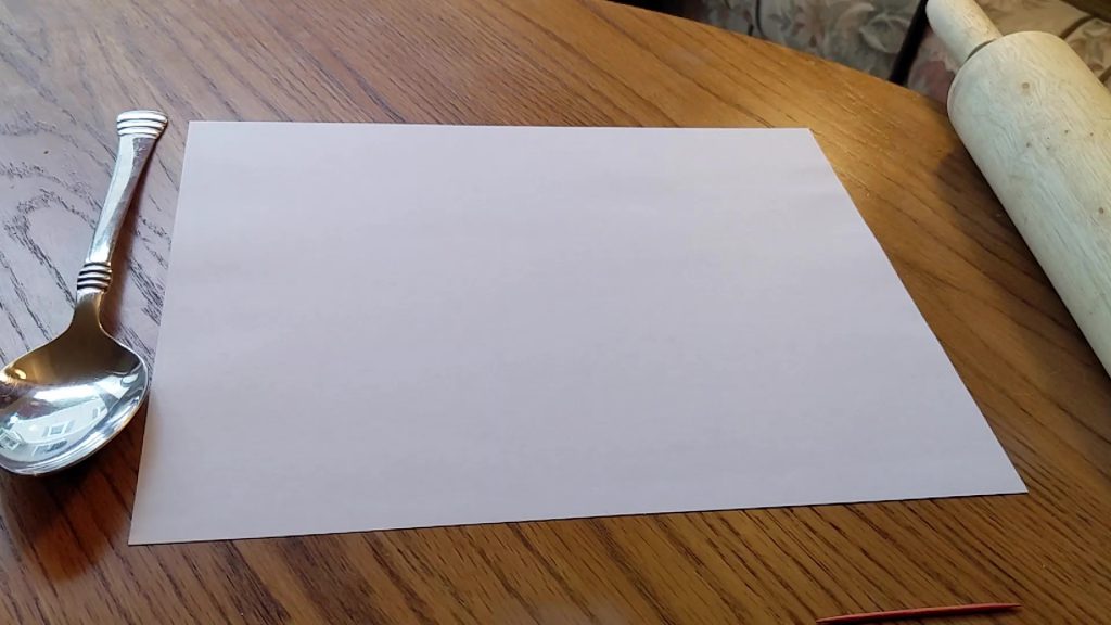 Photo of piece of paper on table