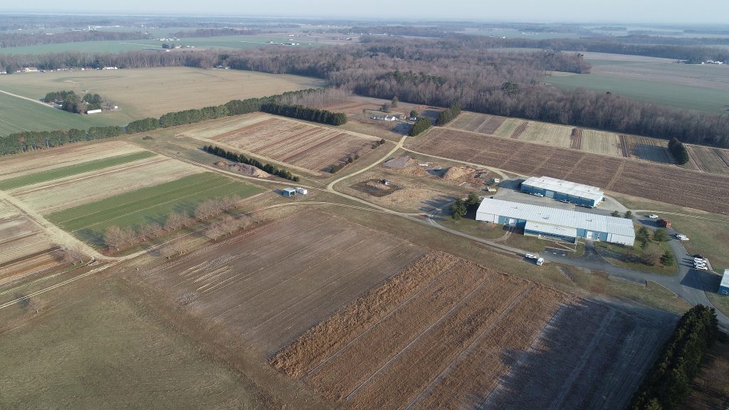 An overhead look at the John Ayton Tree Nursery, including its acreage for tree plantings.