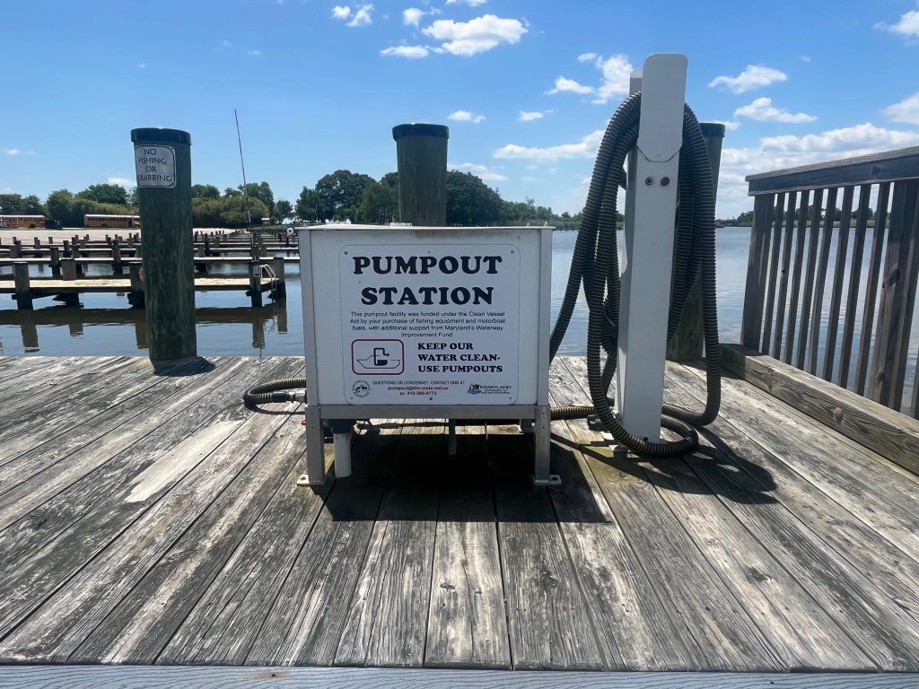 Photo of device on pier at a marina
