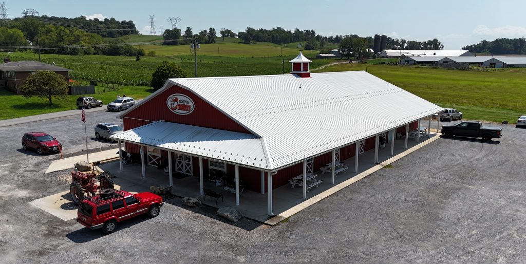 Aerial photo of a building