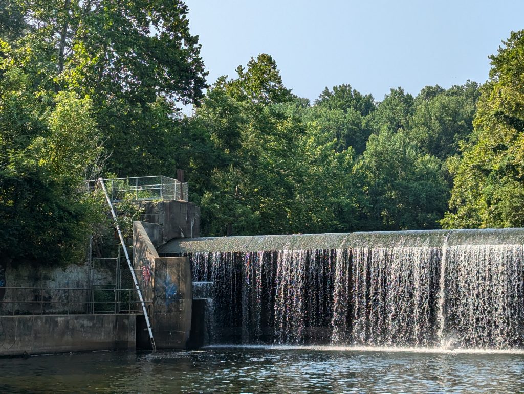 The new eel ladder next to Daniels Dam