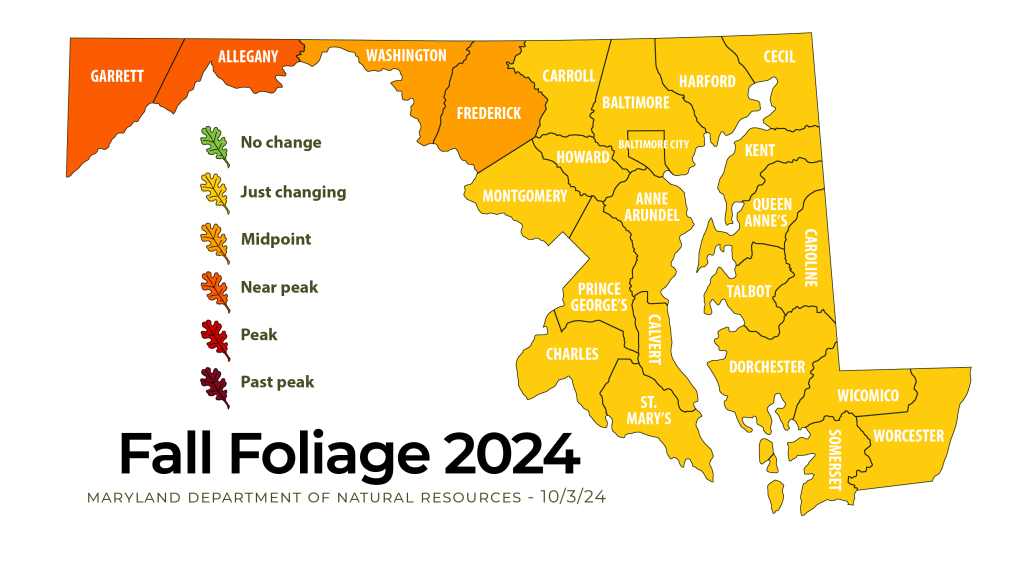 Fall Foliage Map 10-3-2024