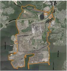 Former Sparrows Point steel mill site