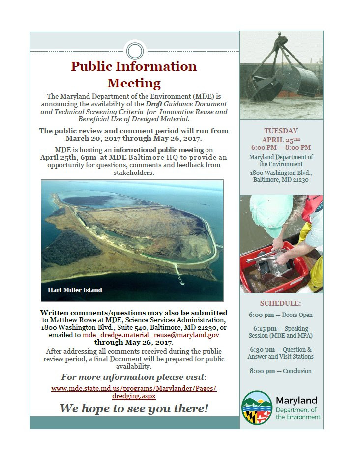 Public information meeting for dredging