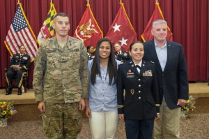 Nine warrant officers from Warrant Officer Candidate School class 15-001 graduated in the Edgewood Area of Aberdeen Proving Grounds, Md., on Oct. 3, 2015. Family and friends of the candidates as well as distinguished guests attended the ceremony, hosted by Maj. Gen. (MD) Linda L. Singh.