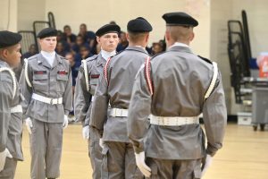 Cadets perform drill and ceremony