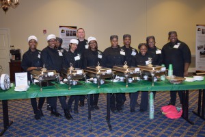 Chef Domenic Marllardi and the Flowers High School students