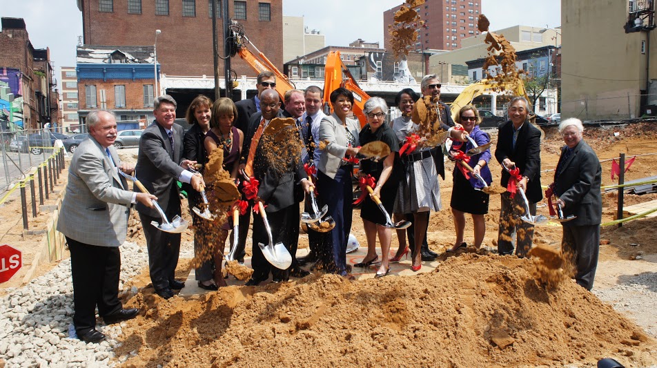 Secretary Holt joins city officials for the groundbreaking of Mulberry at Park Apartments, a 68-unit building that will provide affordable housing for Baltimore City residents.