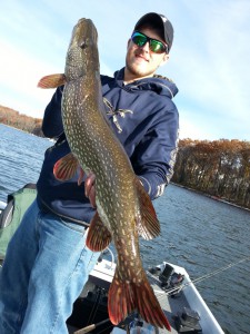 Deep Creek Lake angler, Ryan Cooper, with a trophy northern pike. 