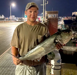 Kyle Mooney with his impressive 37 inch bluefish.