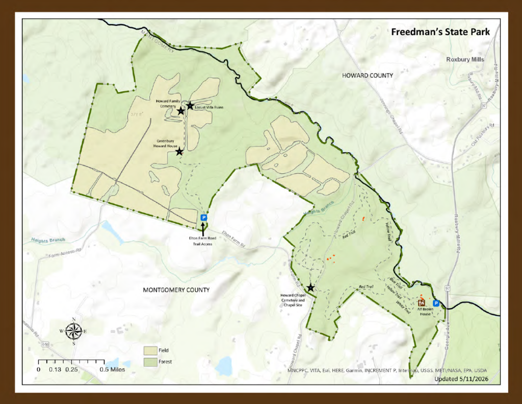 Map of Freedman's State Park