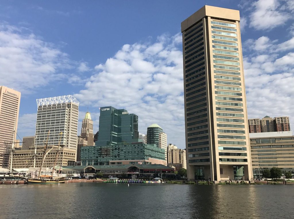 Buildings along the waterfront in Baltimore