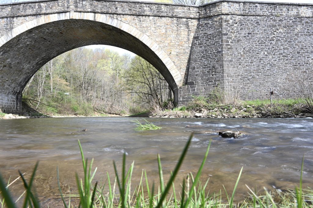 The Casselman River Bridge in 2025, prior to the start of renovations.