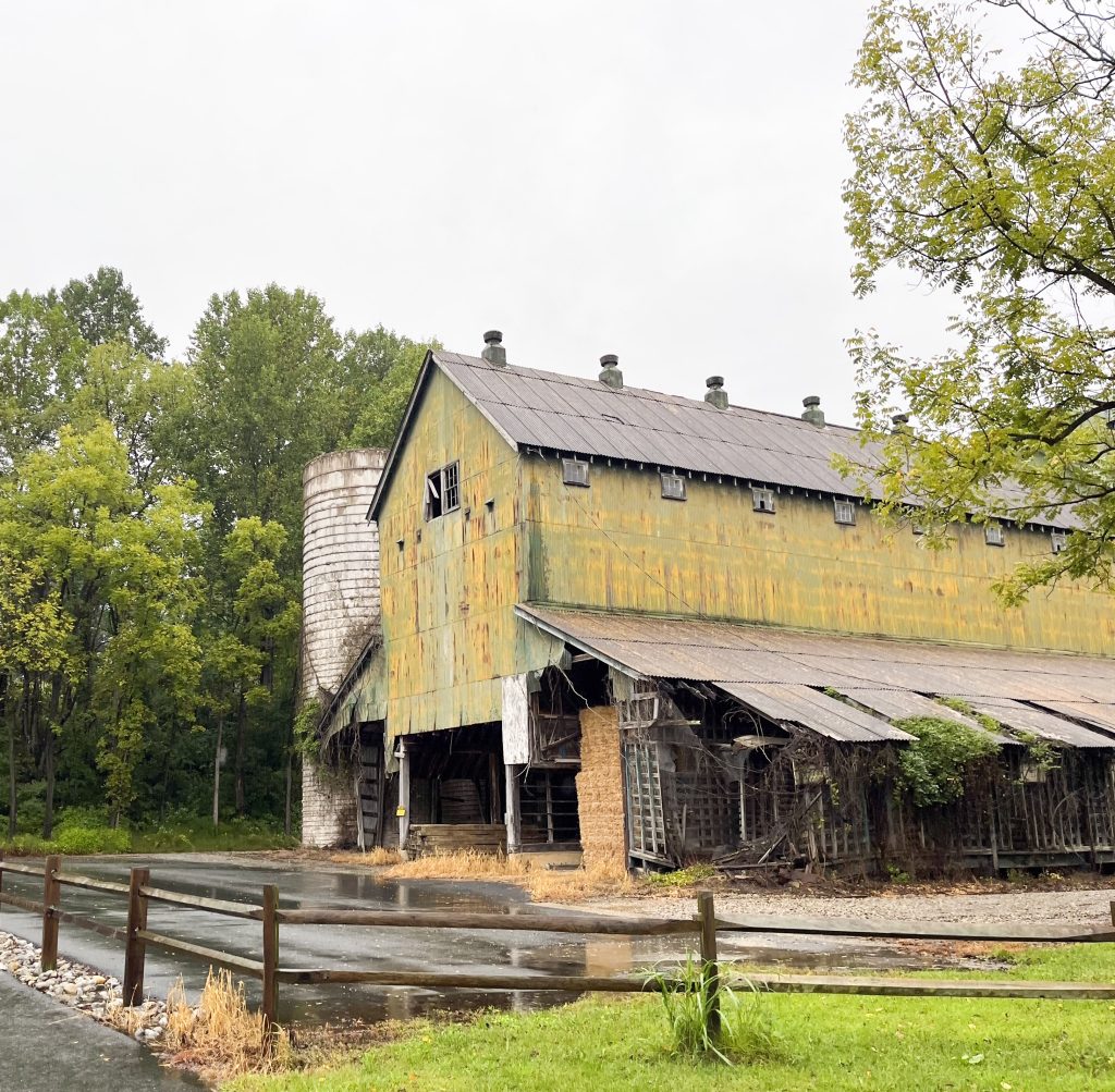 Silo barn with walnuts
