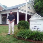 Jeff Rank stands in front of the Queen Anne's County Free Library