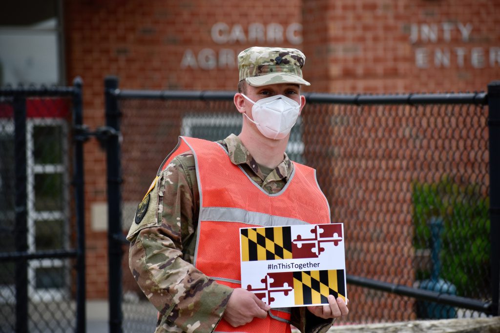 Maryland military police support COVID19 test site in Carroll County