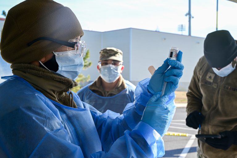 Maryland Guard Administers COVID19 Vaccine in Charles County