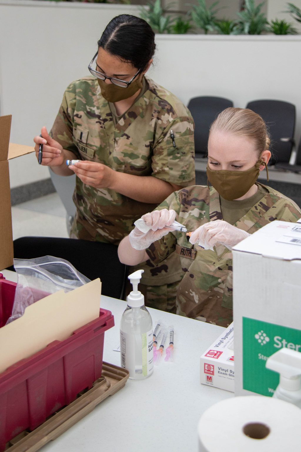 The Bridge Between The Vaccine Equity Task Force vaccinates CHIMES employees at BWI Airport